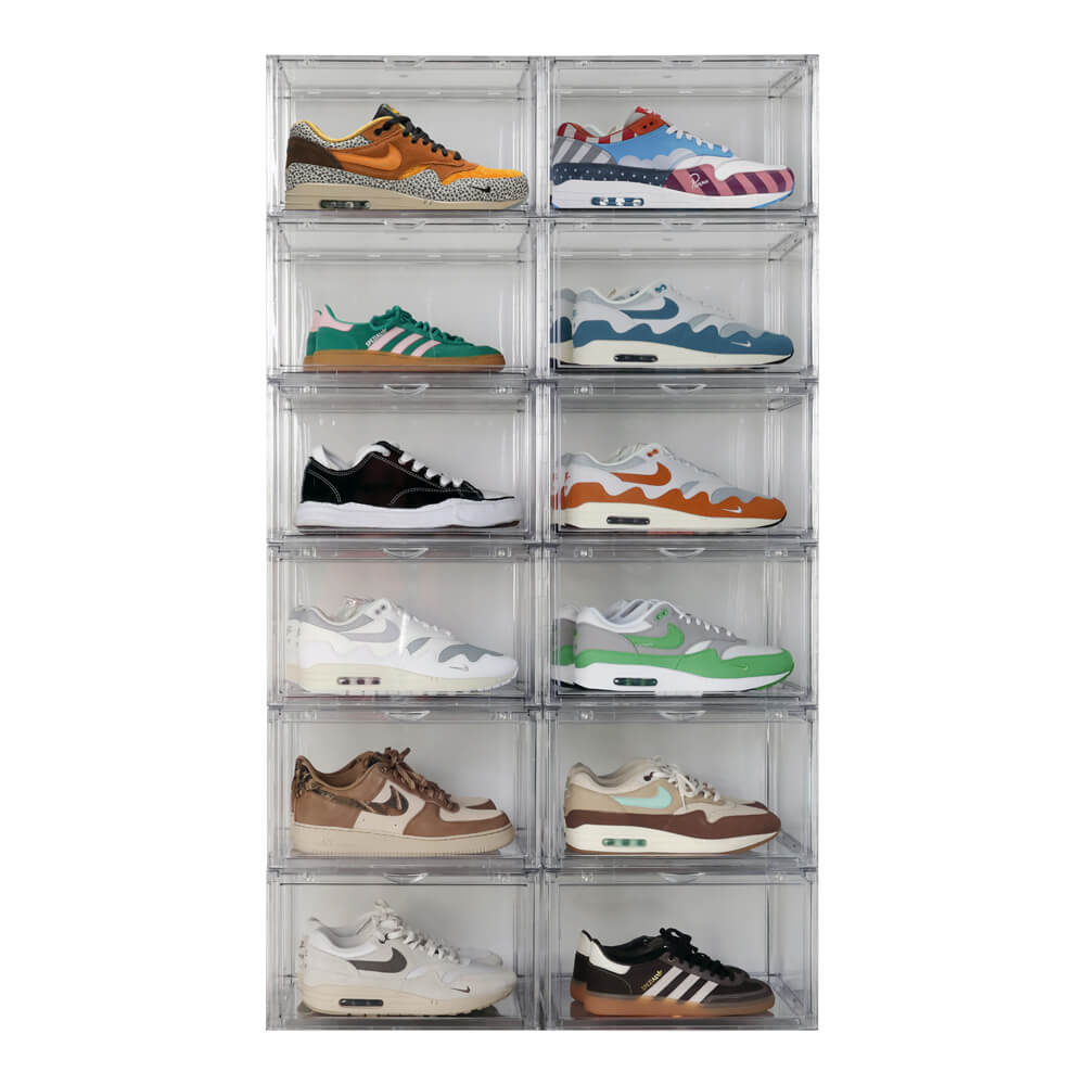 Transparente Sneakerbox – 12er-Pack