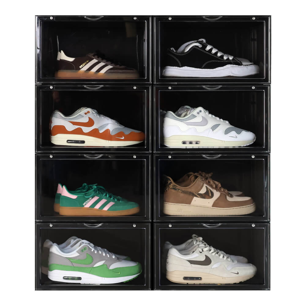 Sneakerbox schwarz | 8er-Pack